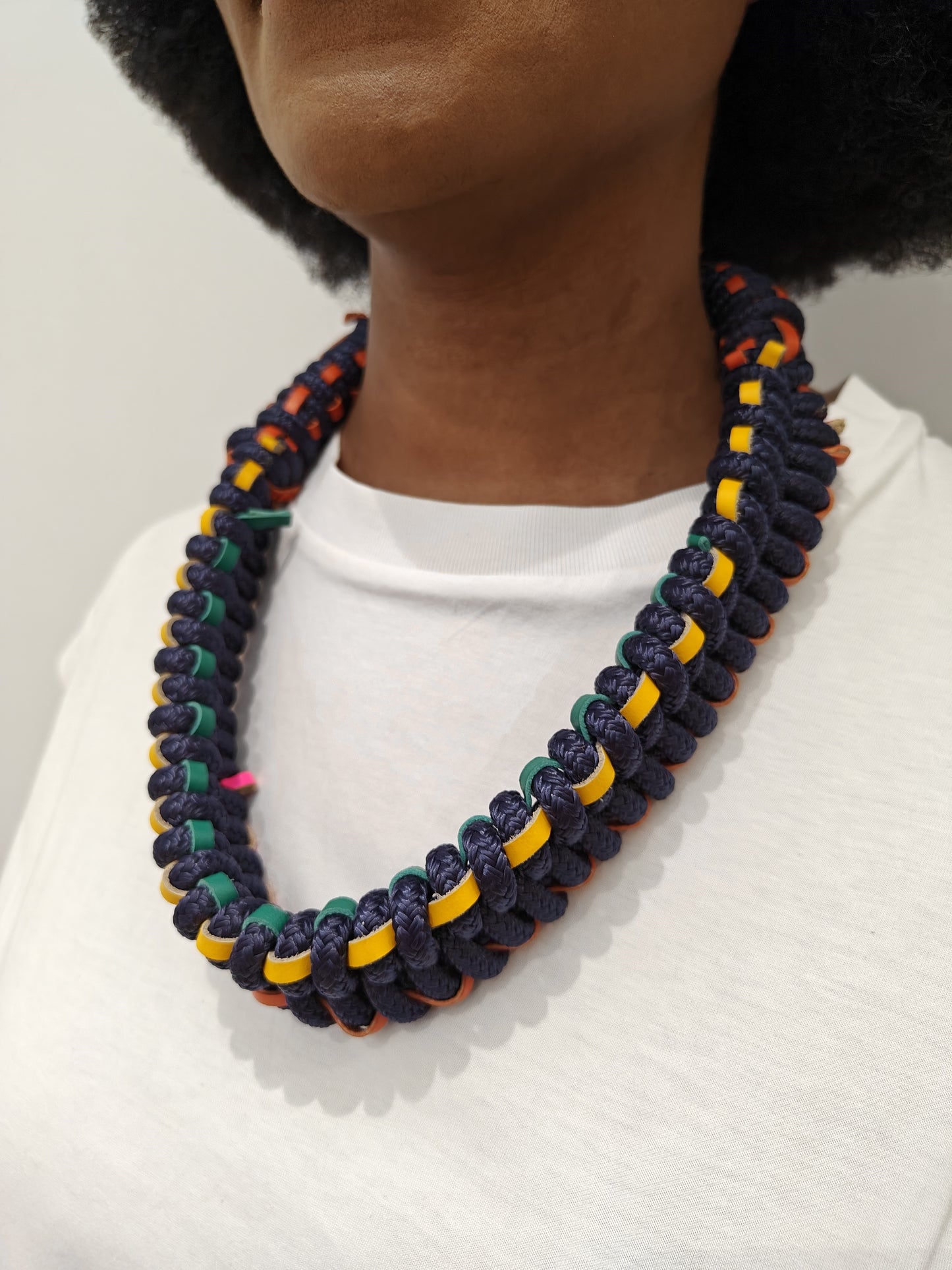 Mekeda Rope and Leather Necklace