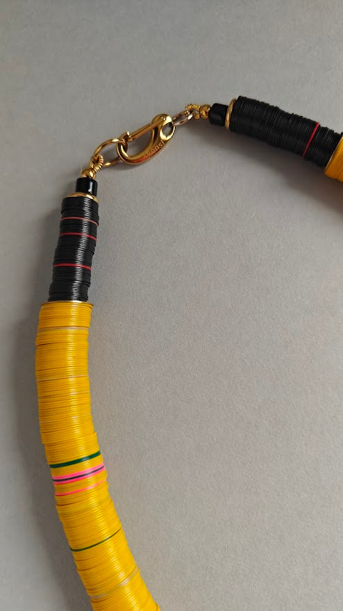 Deya Antique African Vinyl Beads Necklace